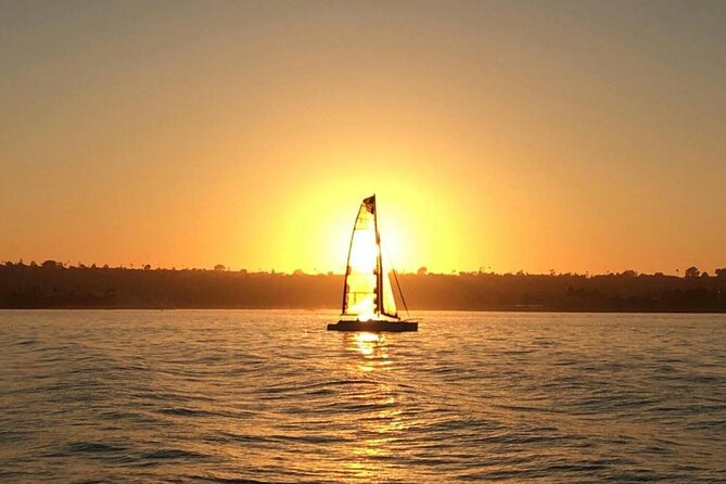 2.5-Hour Small-Group Catamaran Sunset Sail with Drinks - Stop 1: USS Midway Museum From the Water