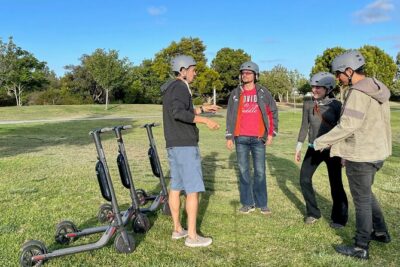 Electric Scooter Waterfront Tour with Pictures - Liberty Station Scooter Basics and Military-Era Views