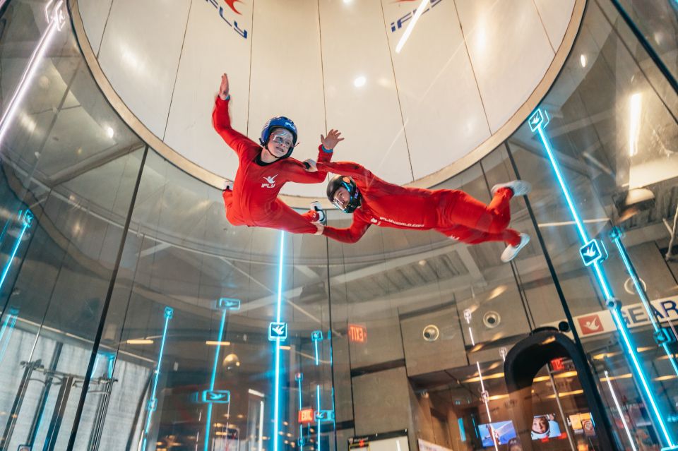 iFLY San Diego-Mission Valley First Time Flyer Experience - Entering The iFLY wind tunnel in Mission Valley