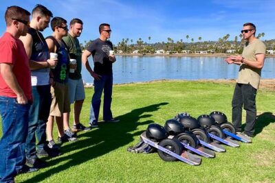 Onewheel Electric Hoverboard Lesson and Bay Ride - Safety Gear and Setup: Let the Instructor Do the Heavy Lifting