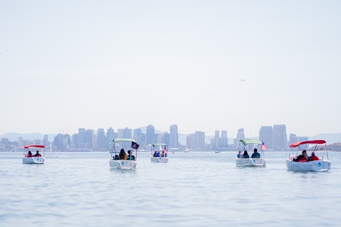 Pedal Boat rental in hidden part of San Diego Bay! Family fun - Boat Setup Details: Capacity, Comfort, Music, and Sunshade
