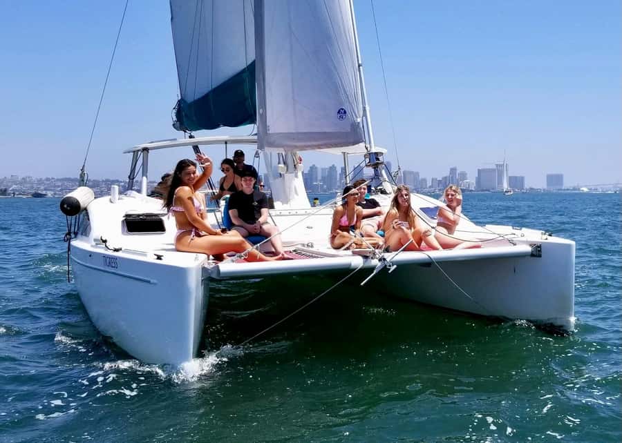 San Diego Bay: 2.5 hour Pure Catamaran Sailing Cruise - The 2.5-hour flow: from safety briefing to skyline and bridge cruising
