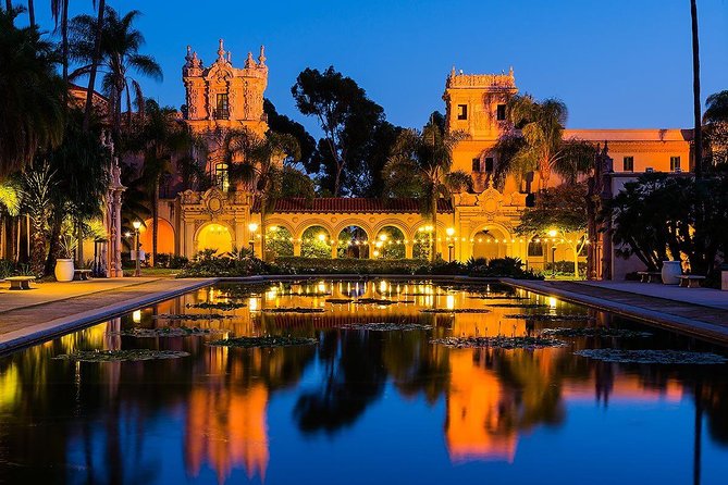 San Diego City Lights Night Tour - Gaslamp Quarter and Balboa Park at night: the “different city” effect