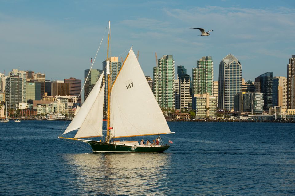 San Diego: Classic Yacht Sailing Experience - The 150-minute route: USS Midway, Coronado Bridge, and Point Loma