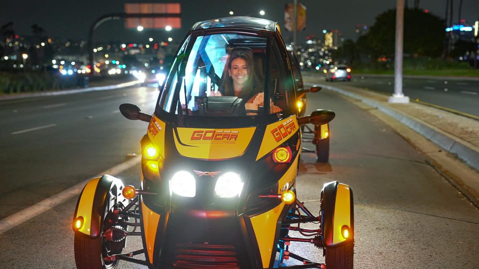 San Diego: Coronado Island Electric GoCar Night Tour - Downtown to Coronado Bridge: the big night photo moment