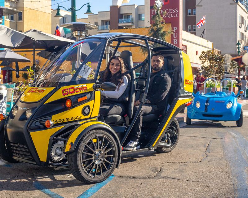 San Diego: Downtown Electric GoCar Rental - Hillcrest district vibe: quirky shops, strong food energy, and photo-ready streets