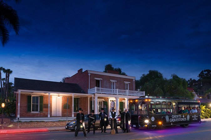 San Diego Ghosts and Gravestones: A Haunted Trolley Tour - Whaley House Museum grounds: the famous finale and the ticket question