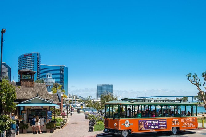 San Diego Shore Excursion: Hop-On Hop-Off Trolley Tour - Stop 5 at the Marriott Waterfall: convenient downtown pacing