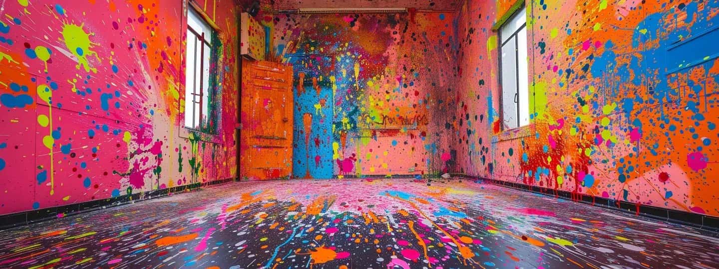 San Diego: Splatter Paint Experience - The Splatter-Action Part: How the Creativity Works