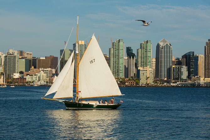 San Diego Sunset or Afternoon Sail on Classic Yacht - Seaport Village at golden hour: a waterfront break before the harbor opens up